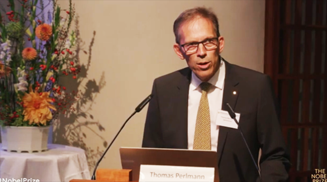 Thomas Perlmann, Sekretaris Jenderal Komite Nobel/Foto: tangkap layar YouTube Nobel Prize